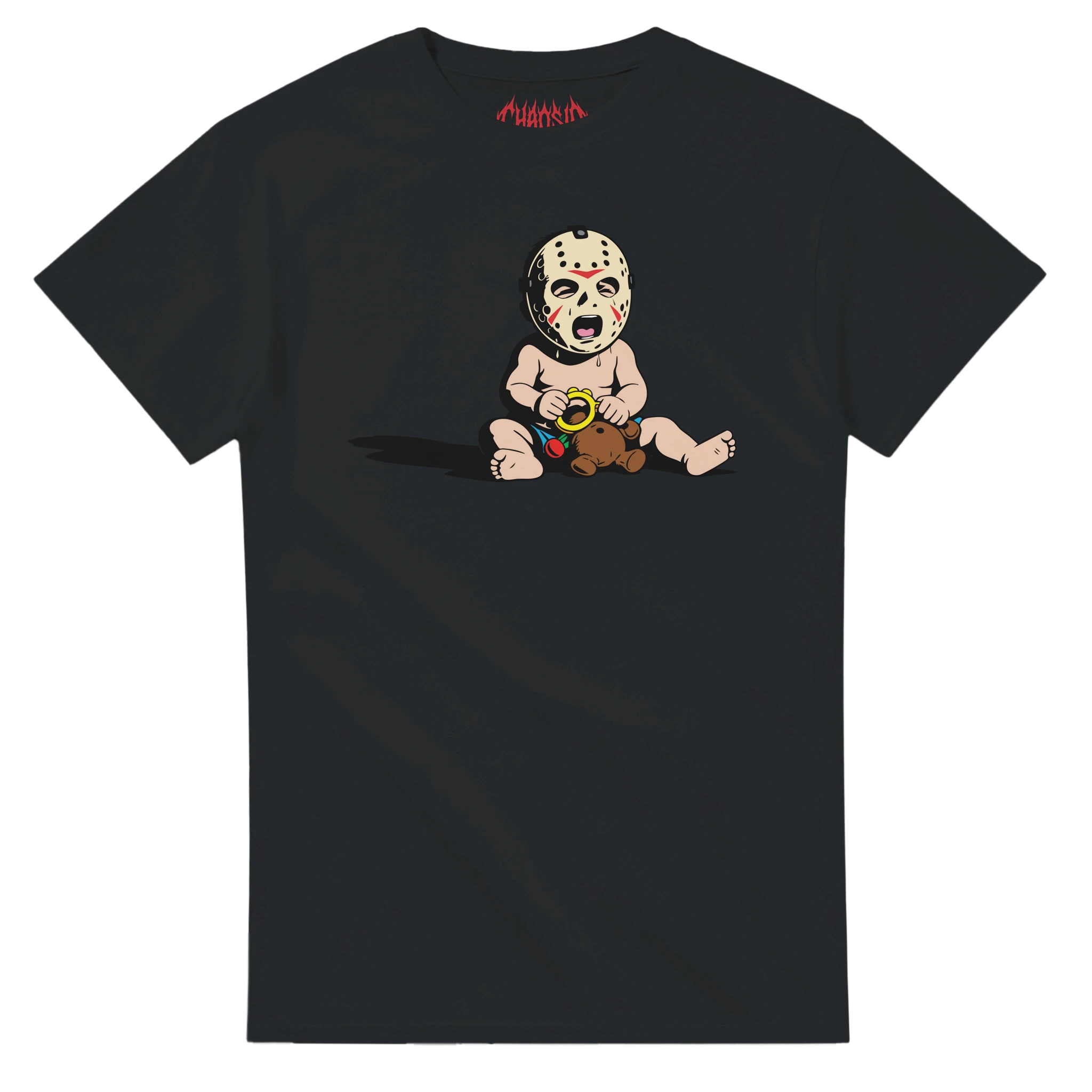 Baby Jason creative graphic tee, streetwear vibe, skatewear style, chaosid brand