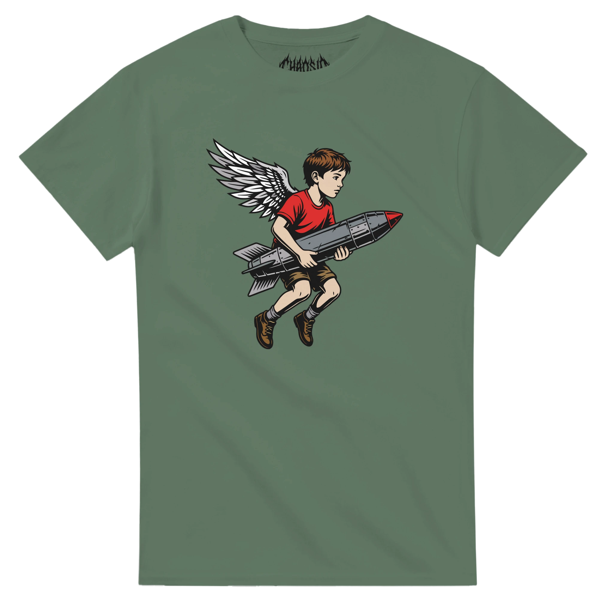 chaosid byob army green tshirt streetwear activism apolitical antiwar