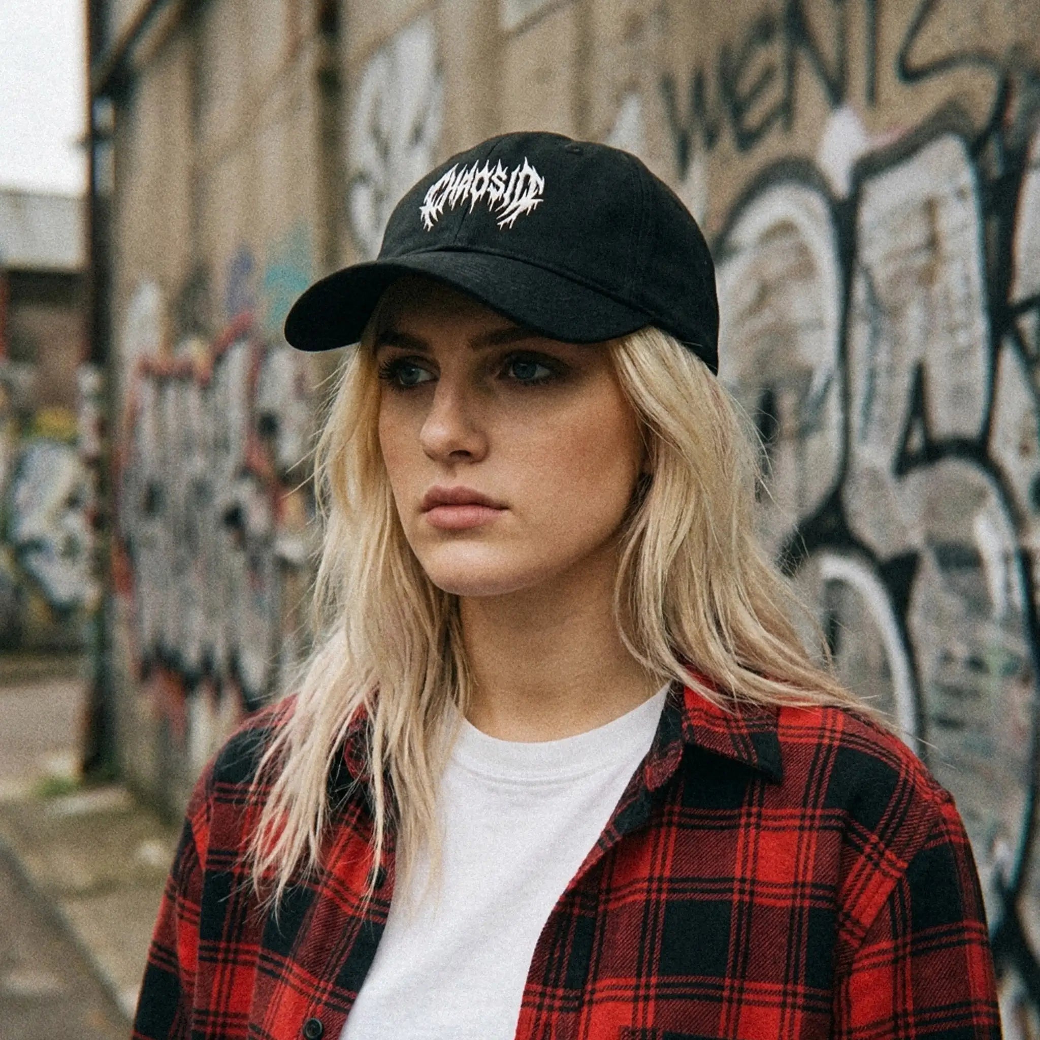 chaosid flexfit baseball cap black