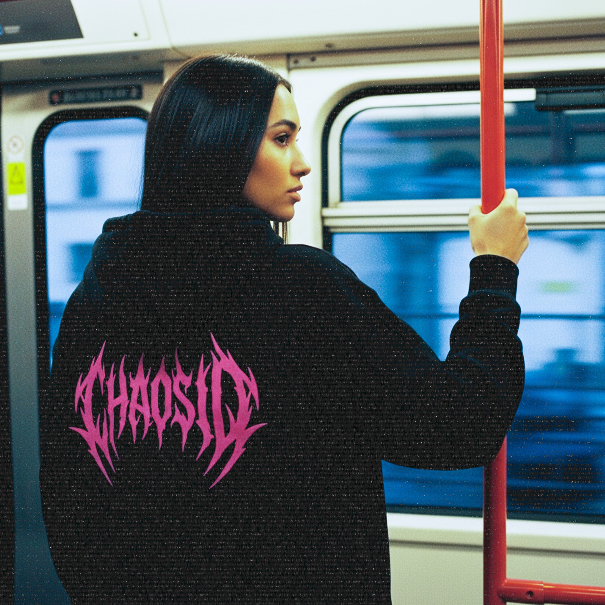 Sweat à capuche unisexe à fermeture éclair Noir ChaosID