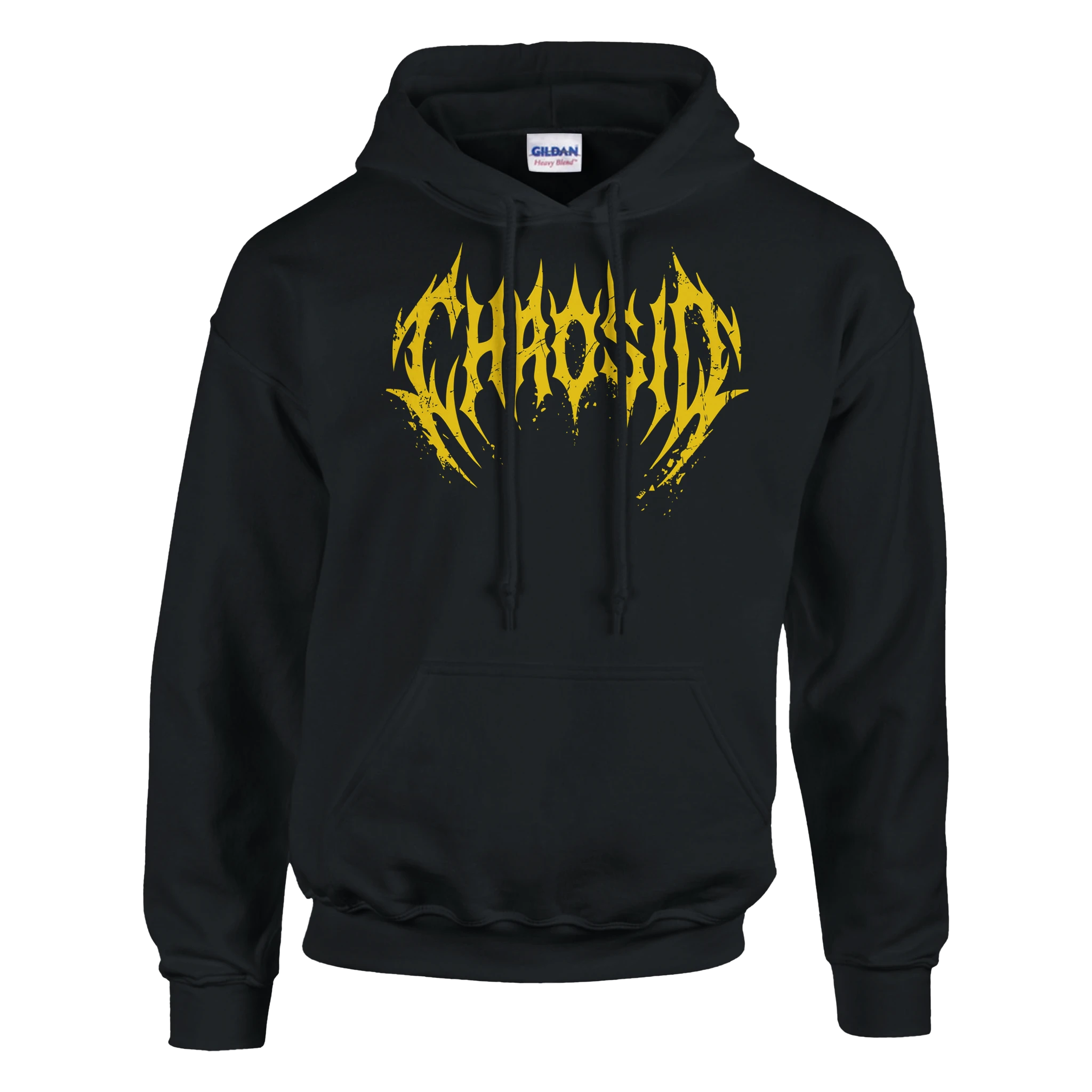chaosid hooded sweatshirt yellow logo