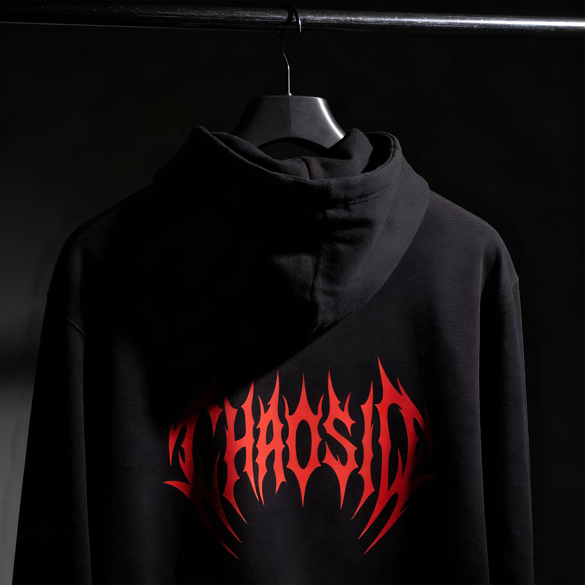 Sweat-shirt unisexe mélange recyclé, logo ChaosID rouge