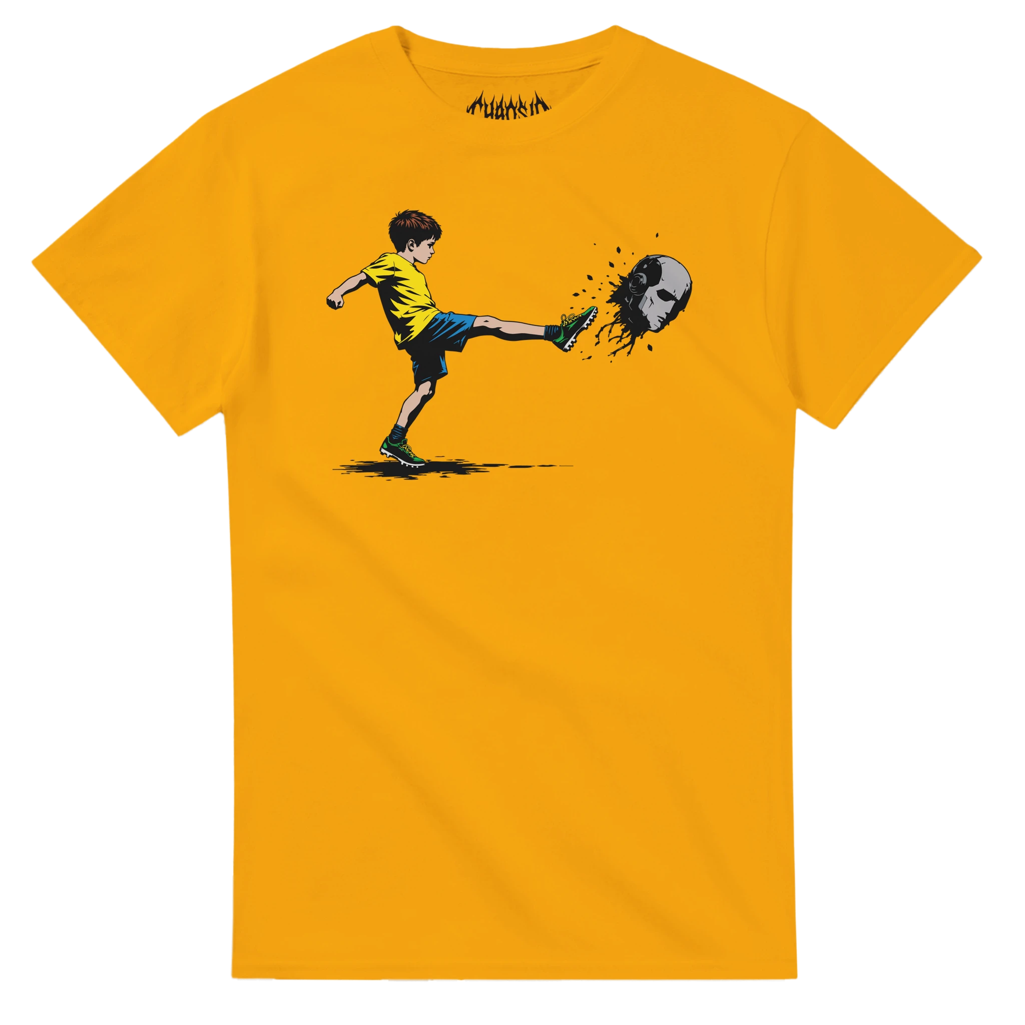 chaosid joga livre graphic gold tee alternative streetwear