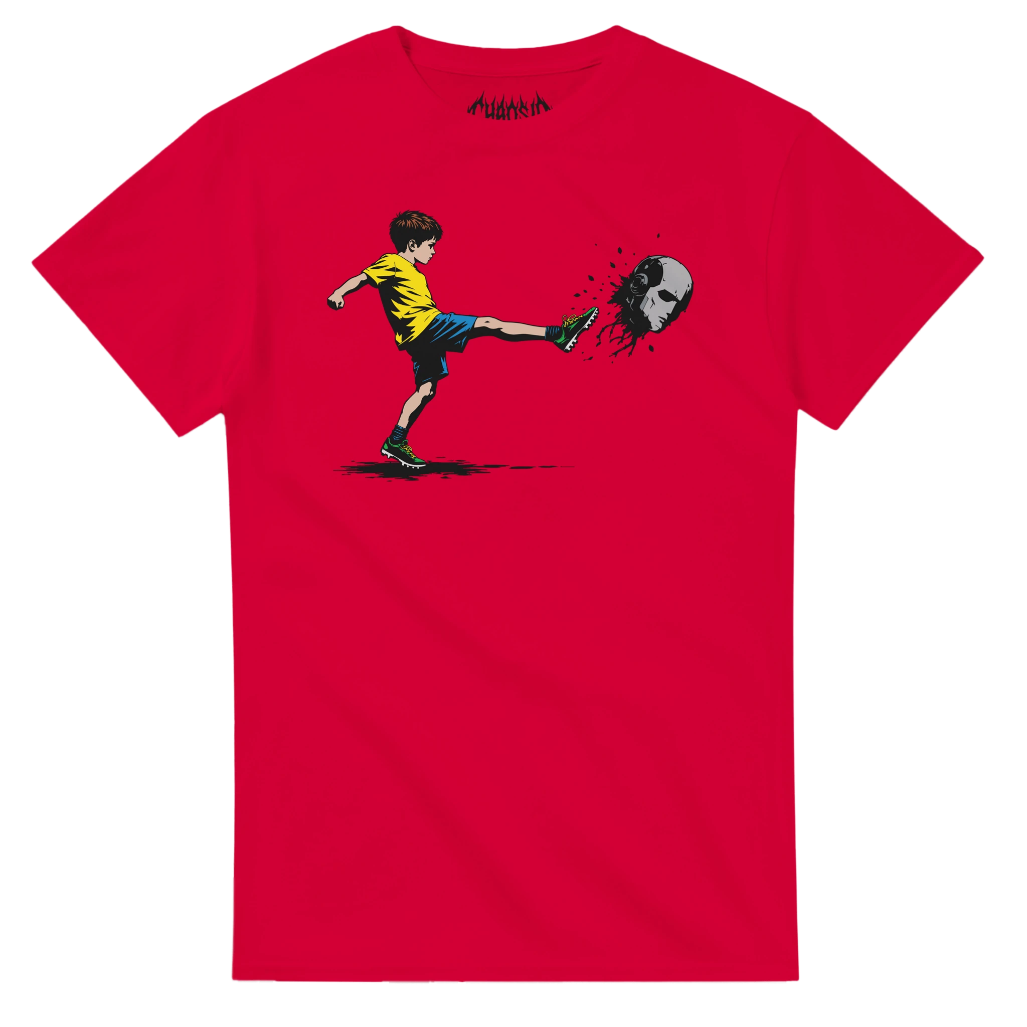 chaosid joga livre graphic red tee alternative streetwear