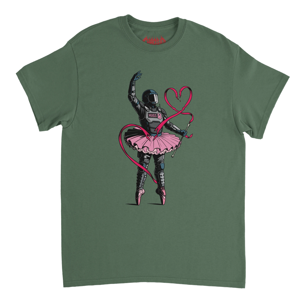 chaosid original creation, tshirt tutu much force, streetwear, army green color