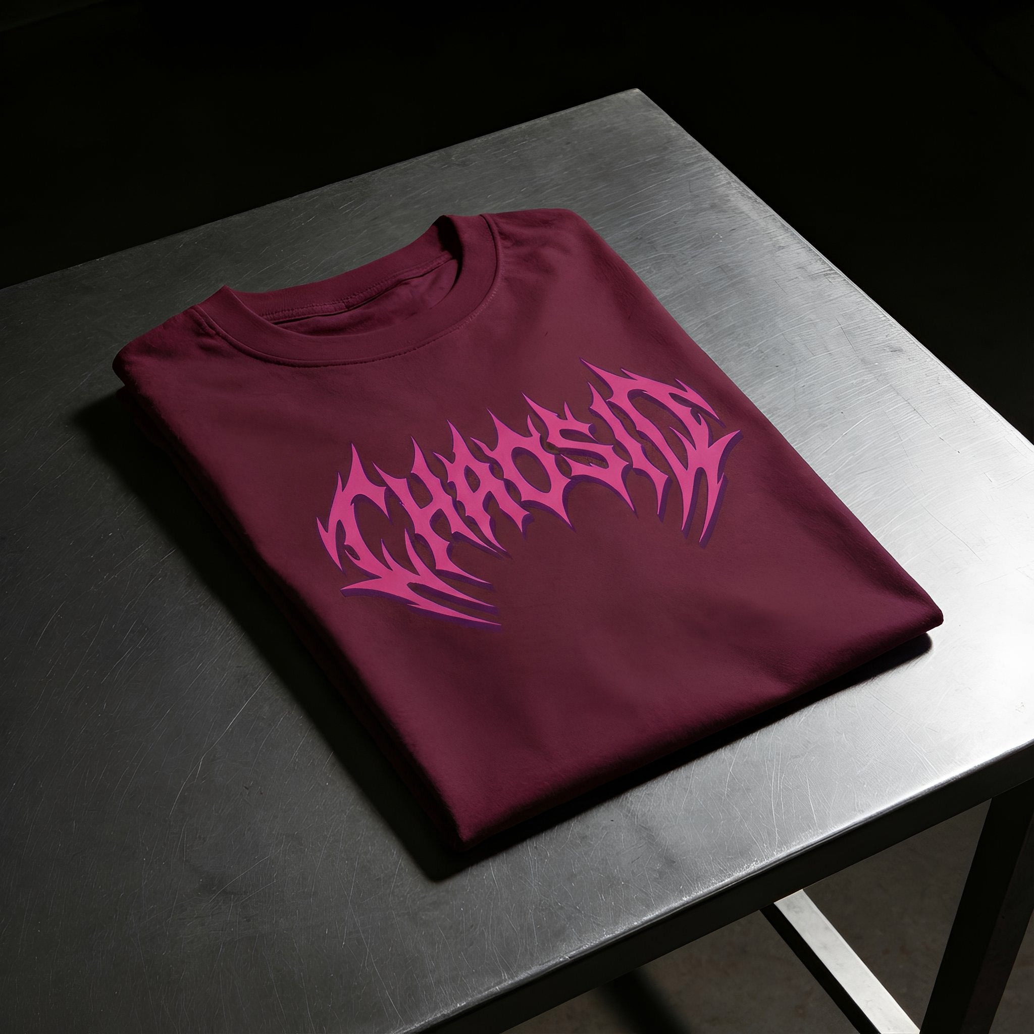 T-shirt unisexe, logo ChaosID rose