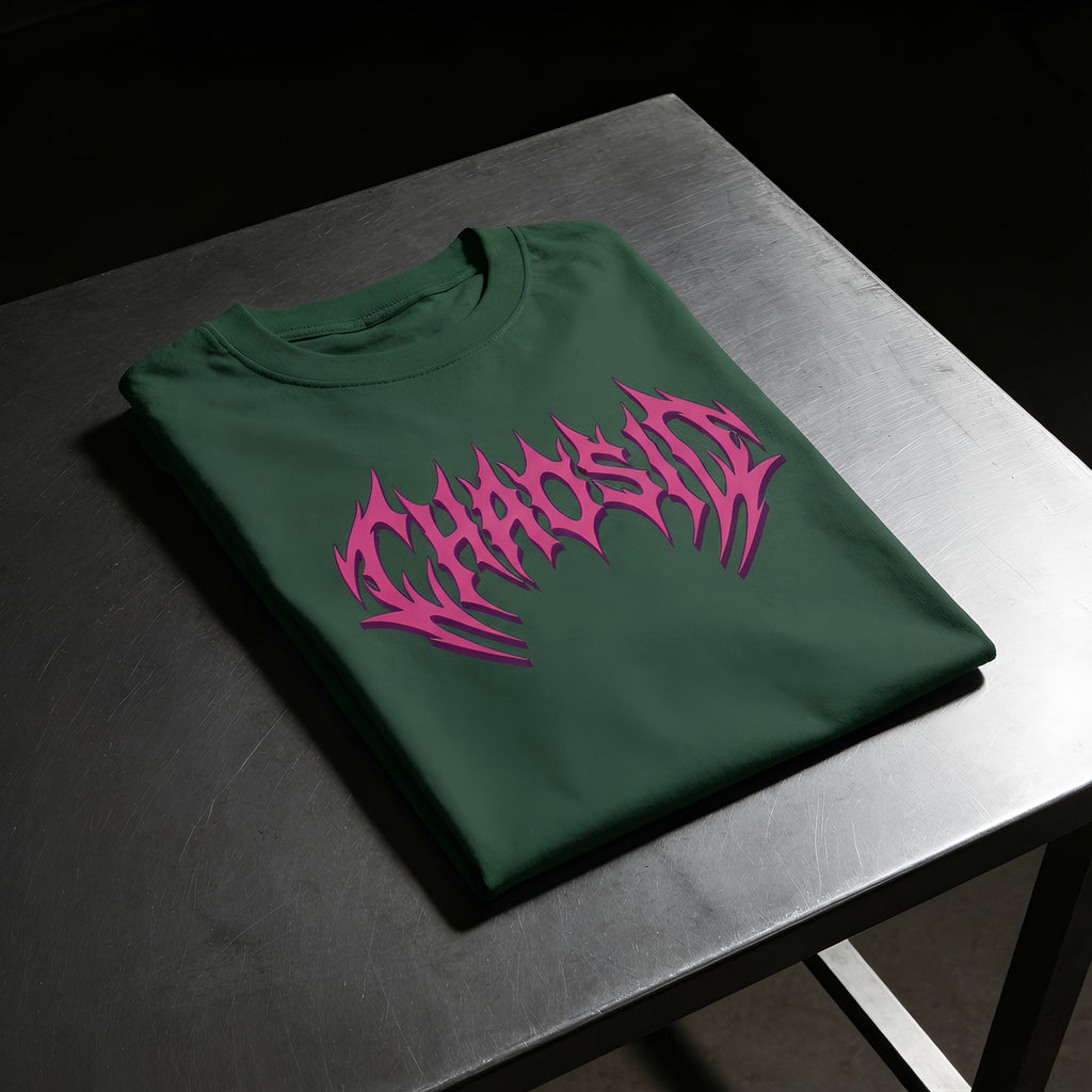 T-shirt unisexe, logo ChaosID rose