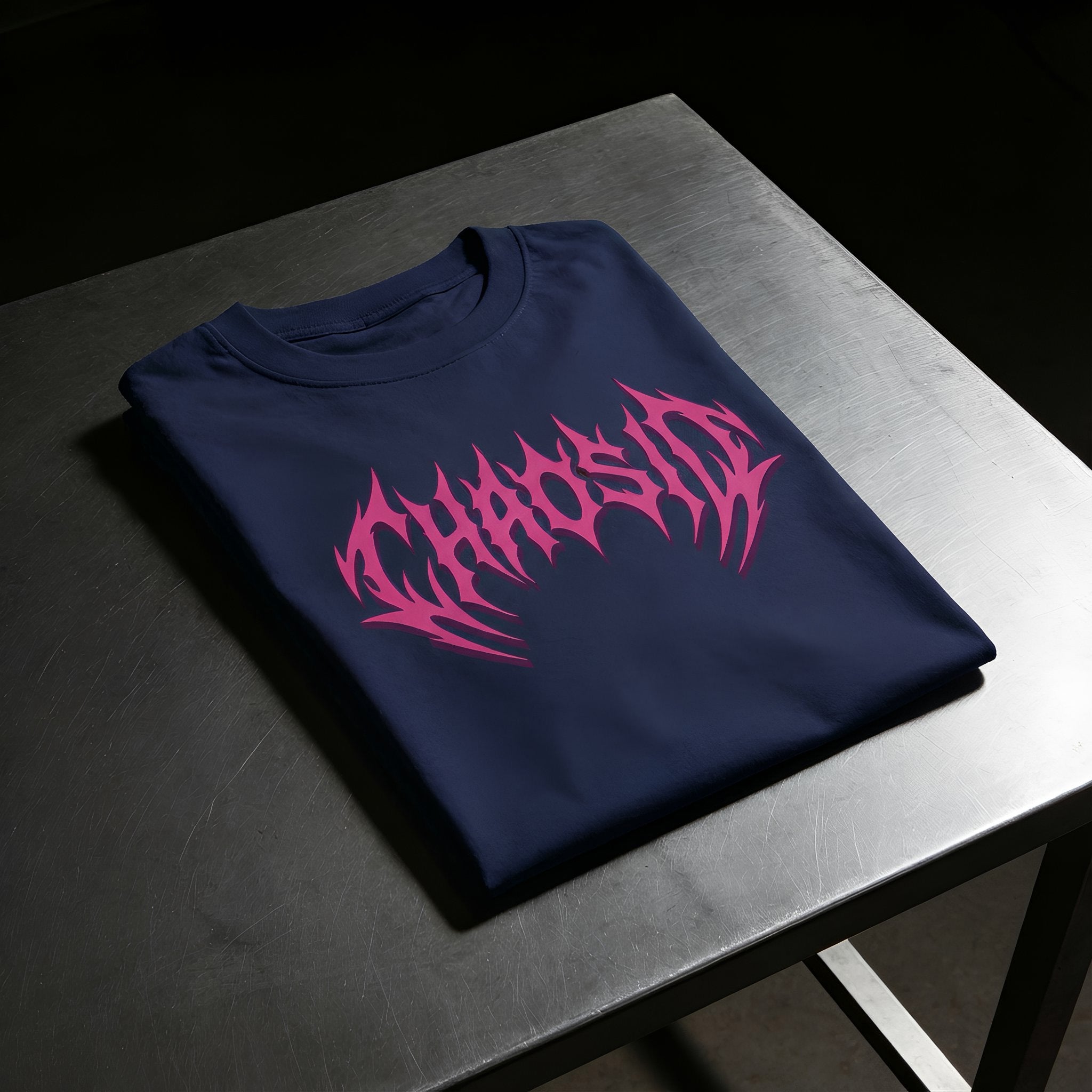 T-shirt unisexe, logo ChaosID rose