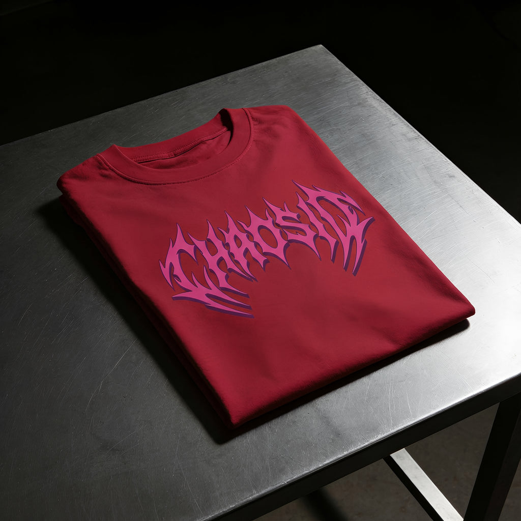 T-shirt unisexe, logo ChaosID rose