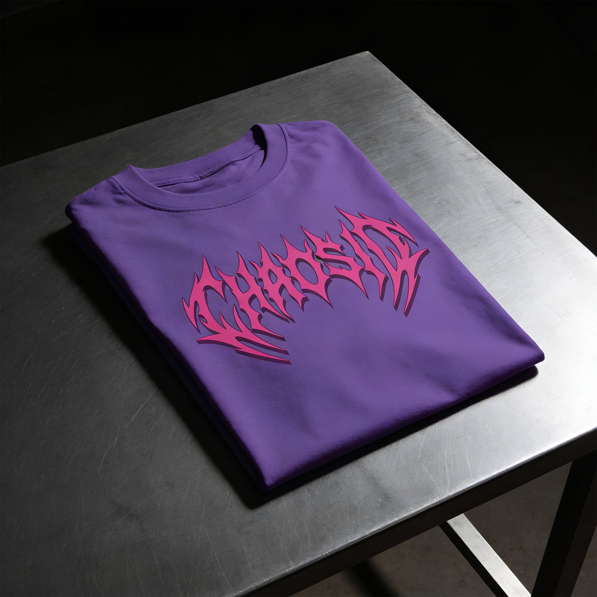 T-shirt unisexe, logo ChaosID rose