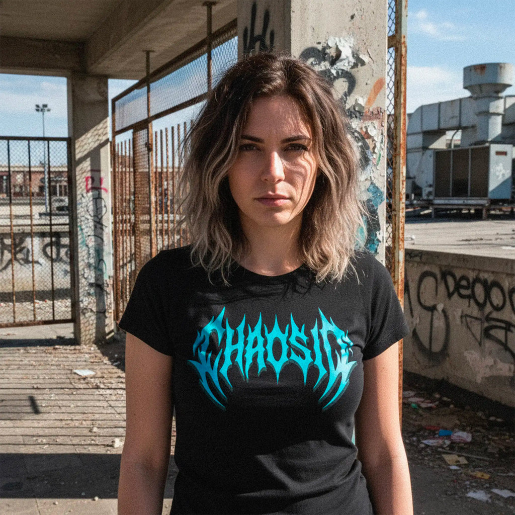 T-shirt unisexe ChaosID, bleu logo effet 3D