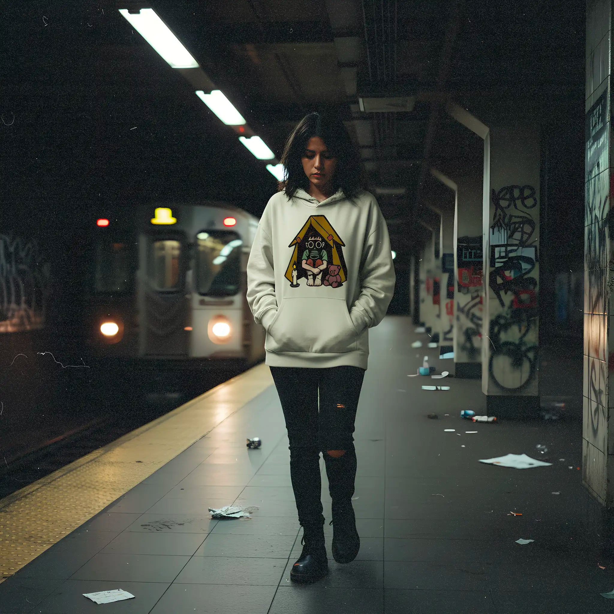 Sweat à capuche unisexe classique "Broken Home"