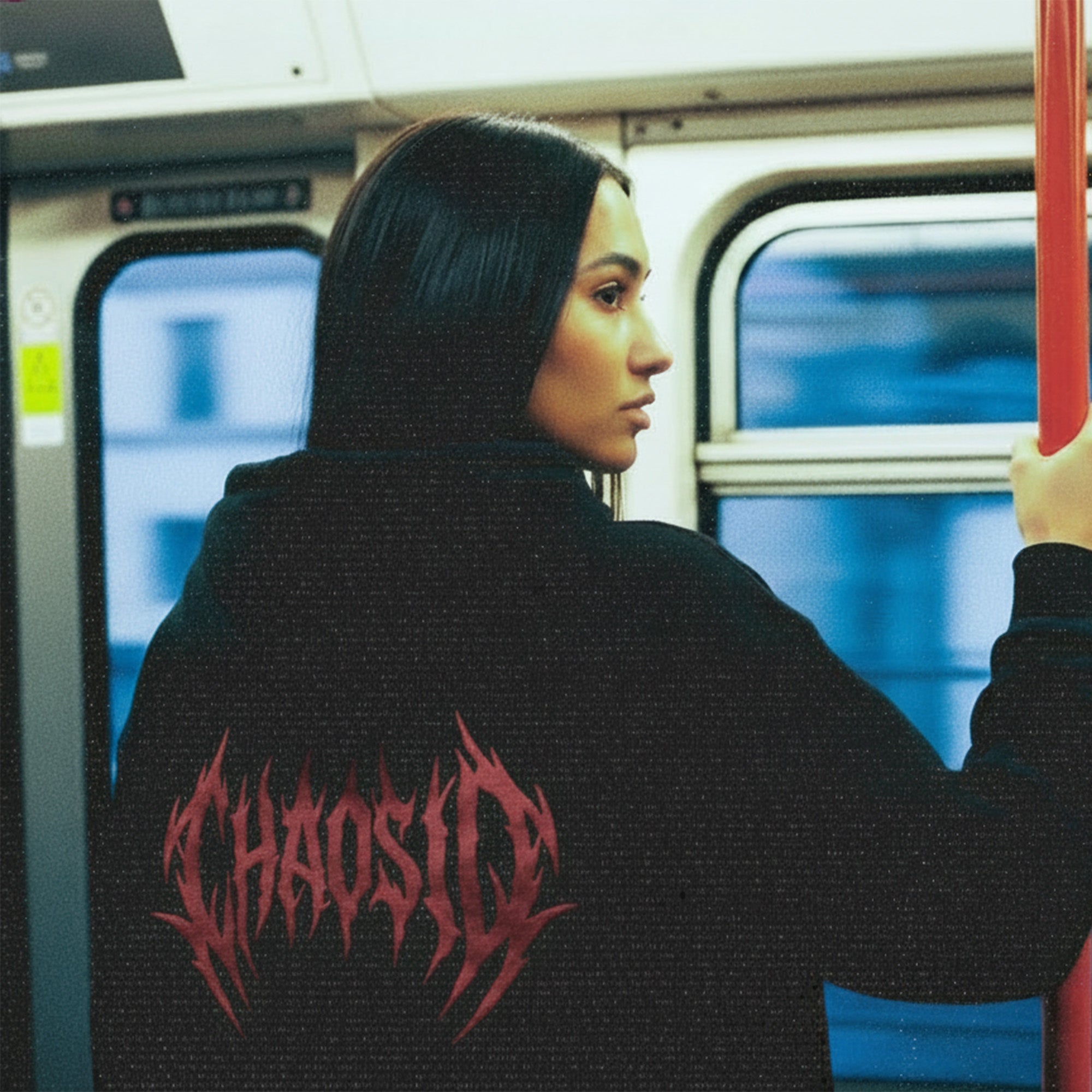 Sweat à capuche unisexe à fermeture éclair Noir ChaosID