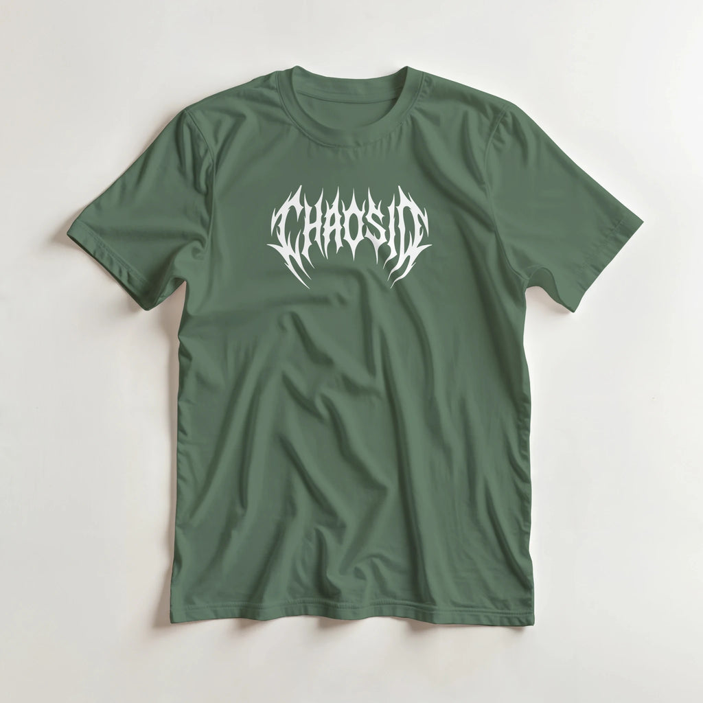 ChaosID classic logo tee, streetwear brand france, skate, punk, rock