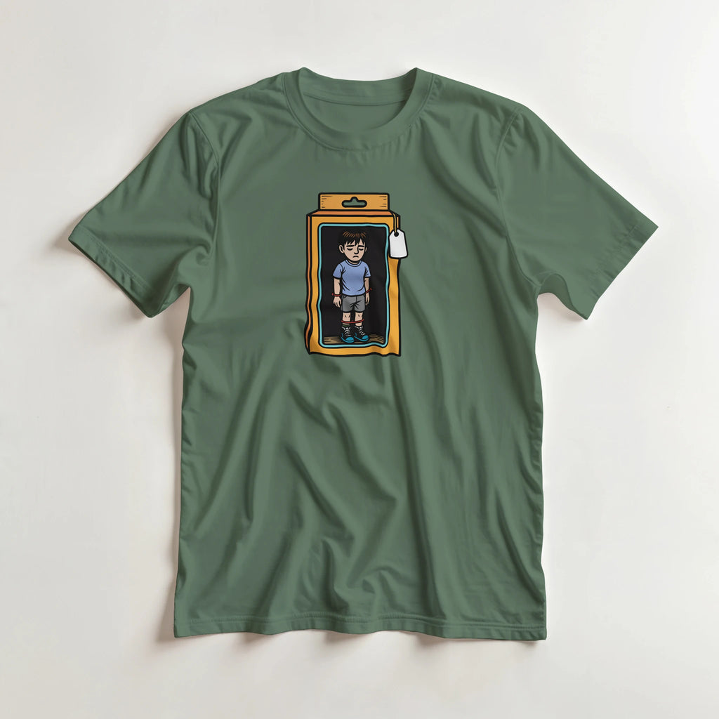 army green graphic tee aesthetic Y2K ChaoisID streetwear clothing, original graphics