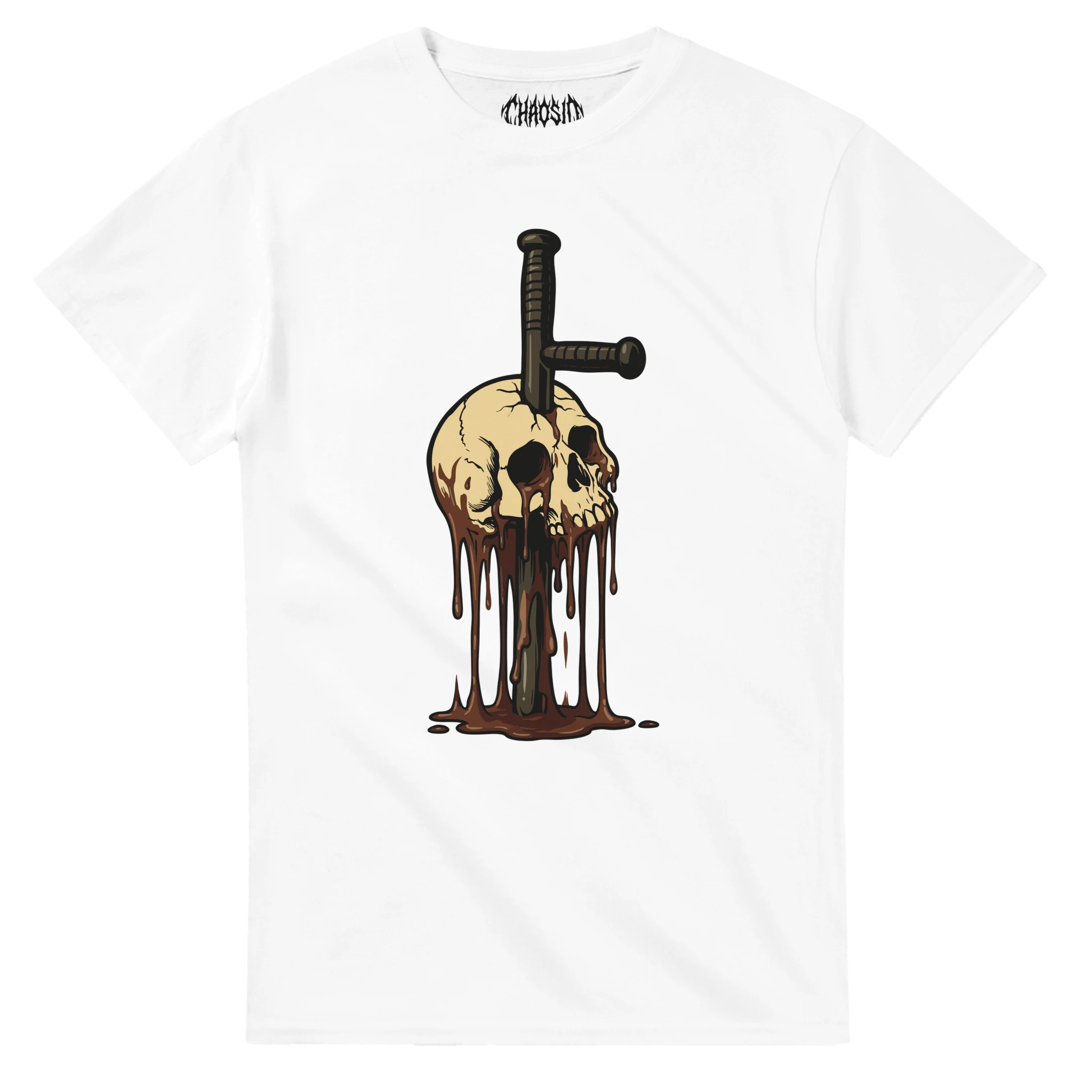 underground streetwear style, ChaosID, fustis erectus graphic, antisystem, anti establishment, punk, metal tee. 