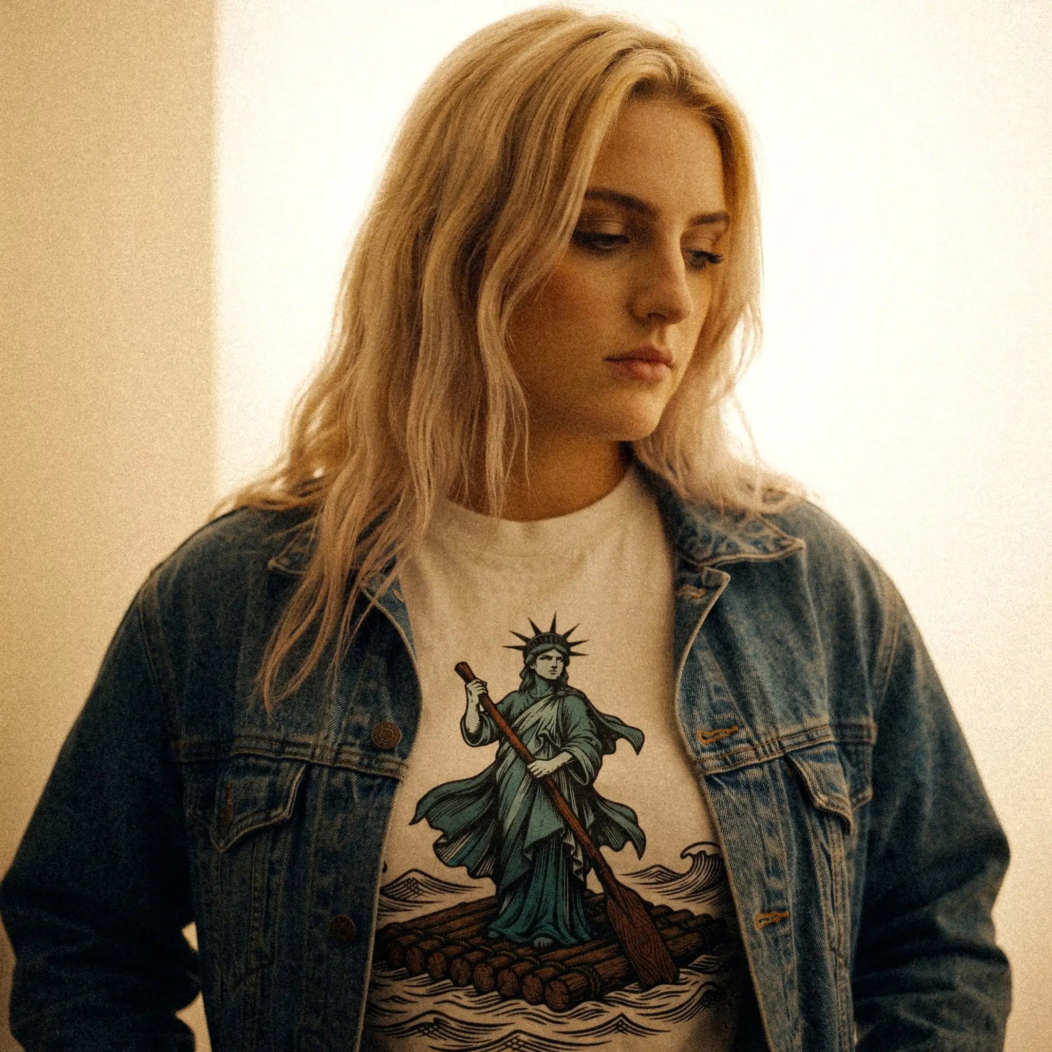 graphic tee la liberte qui rame streetwear chaosid