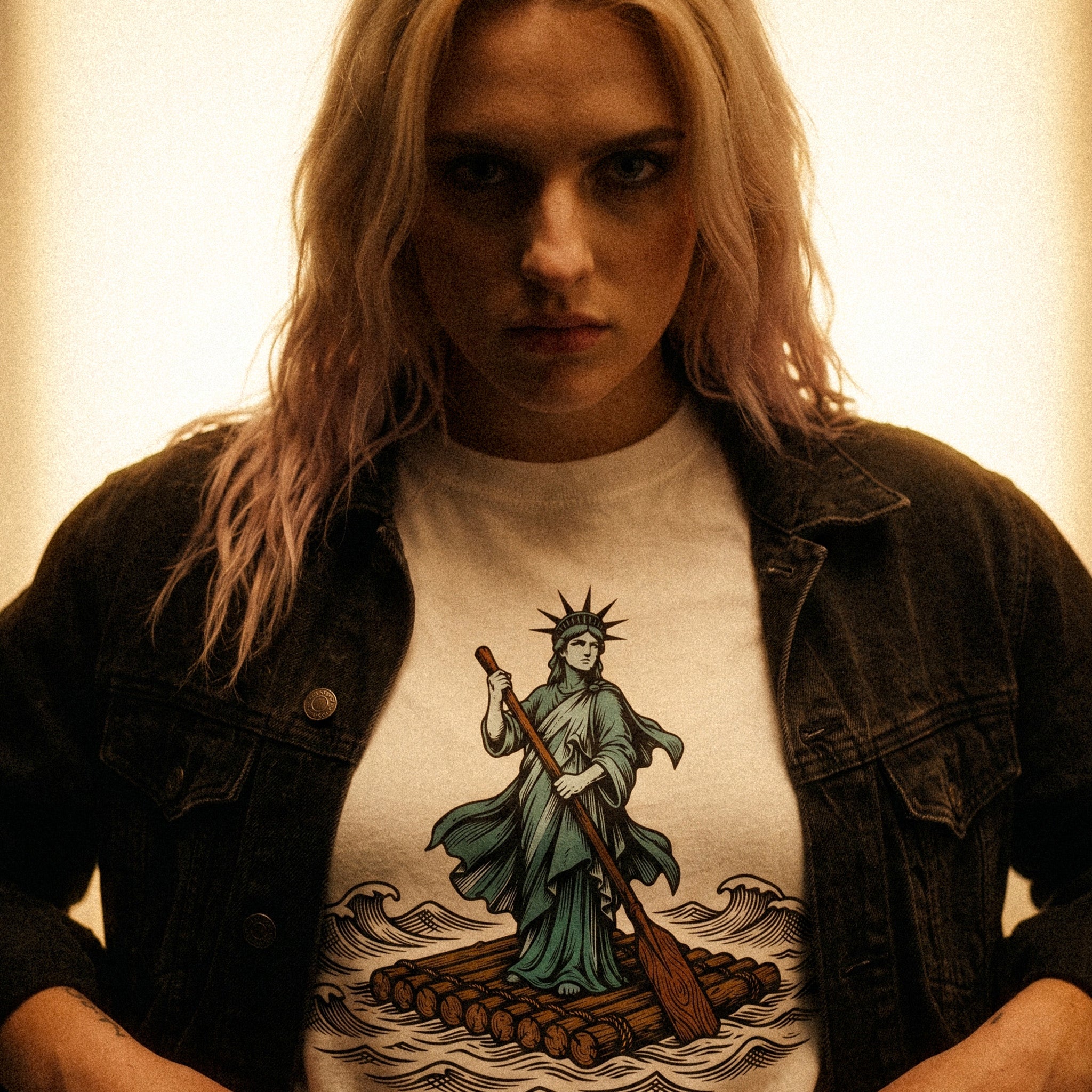 la liberte qui rame chaosid tshirt activism streetwear
