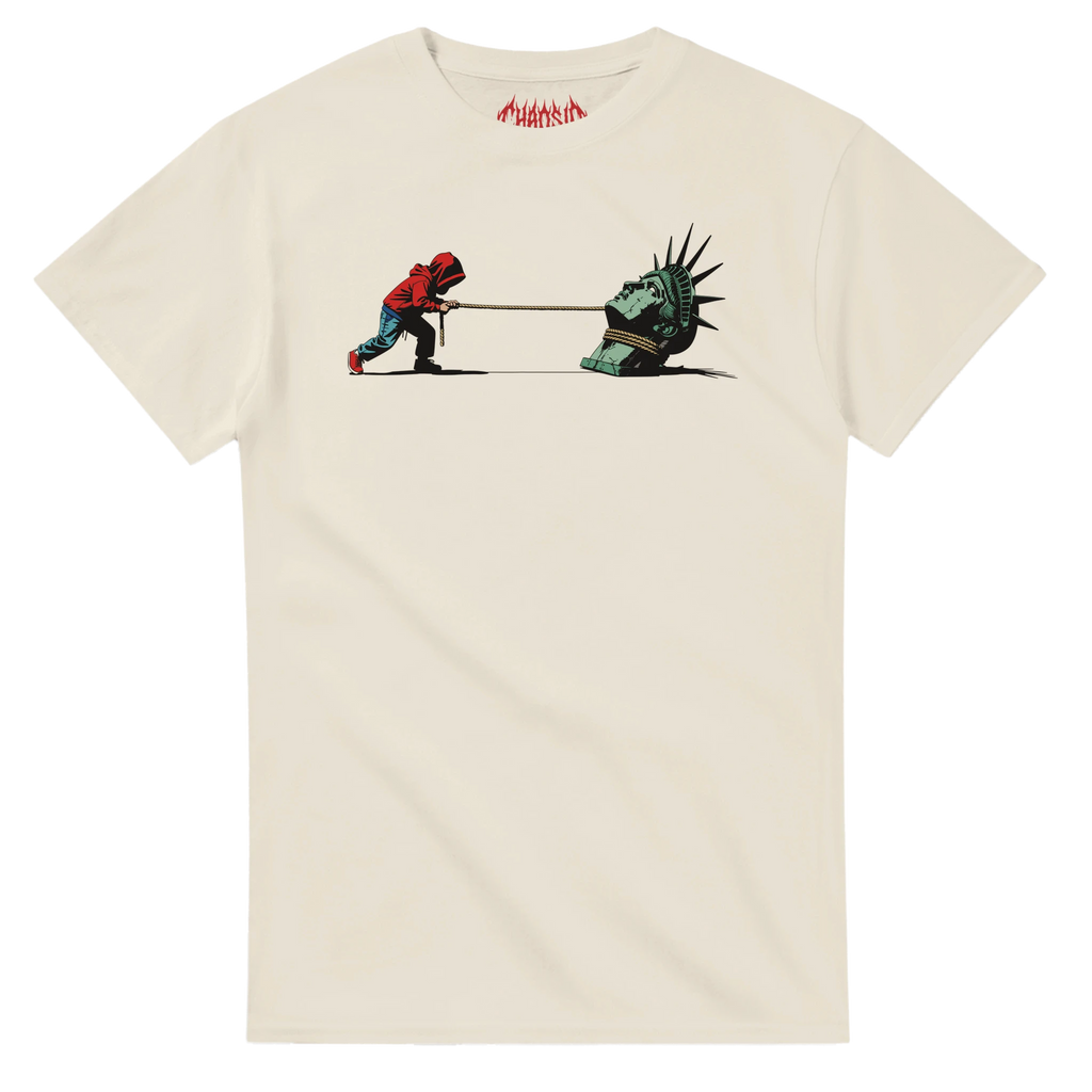 activism clothing brand, chaosid, antisystem, punk, rock, streetwear tee
