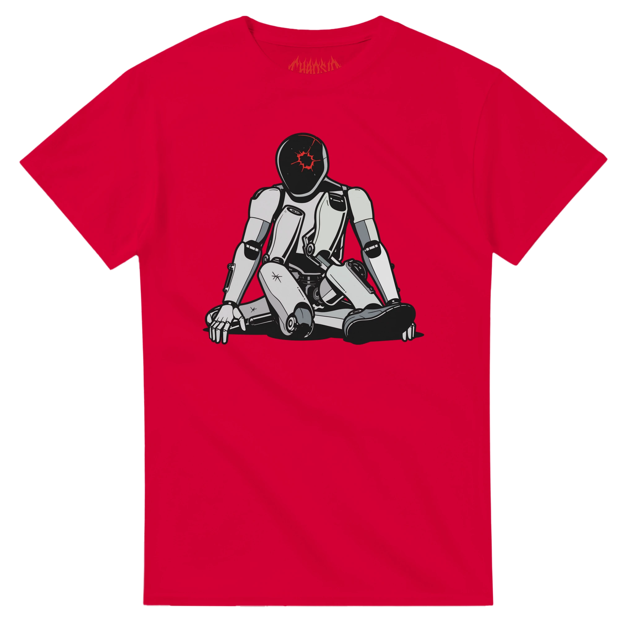 Bad day for optimus, Felon Musk robot was vandalised. ChaosID fun tee, streetwear.