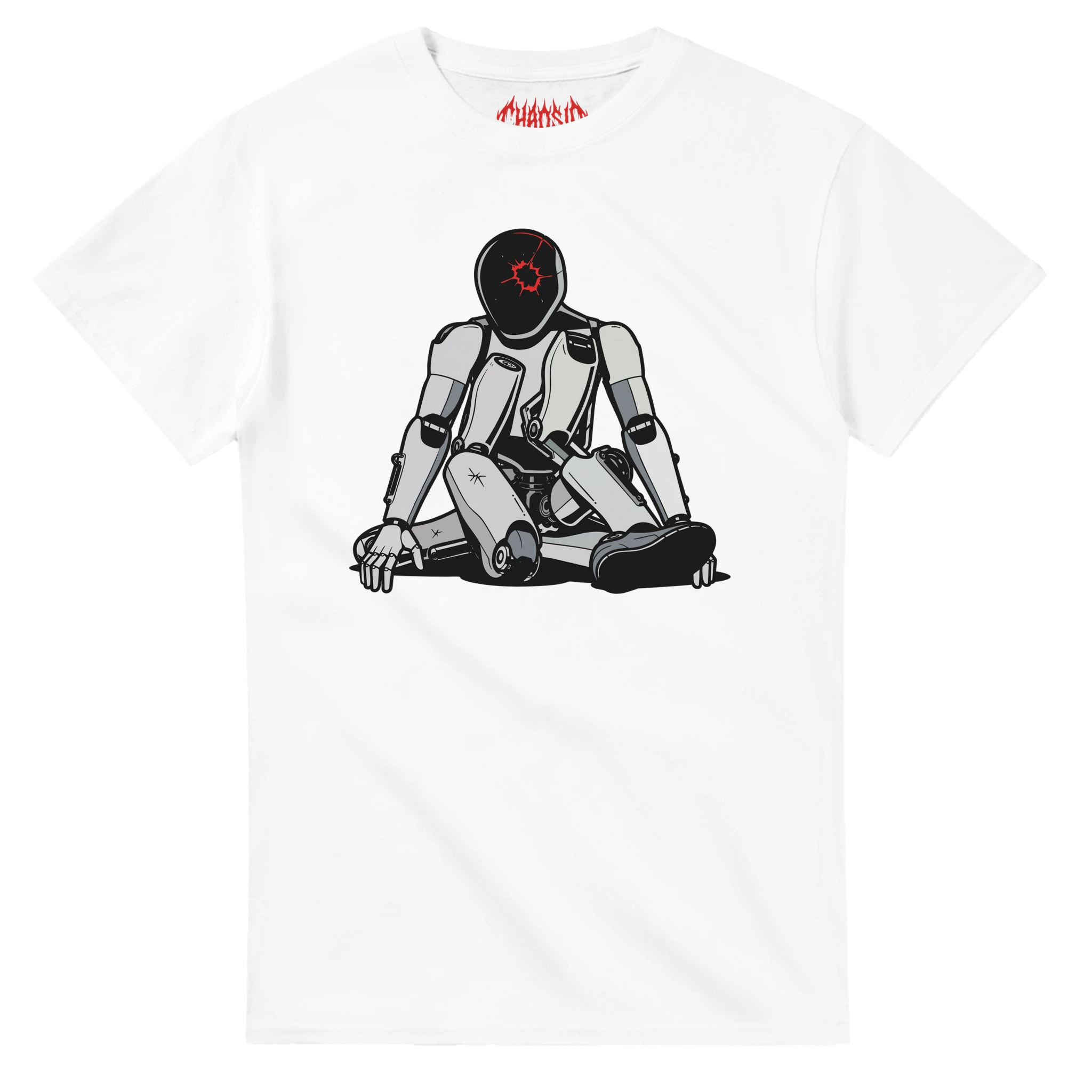 antysystem clothing brand, chaosid. Optimus crime tee, activism, punk rock tee.