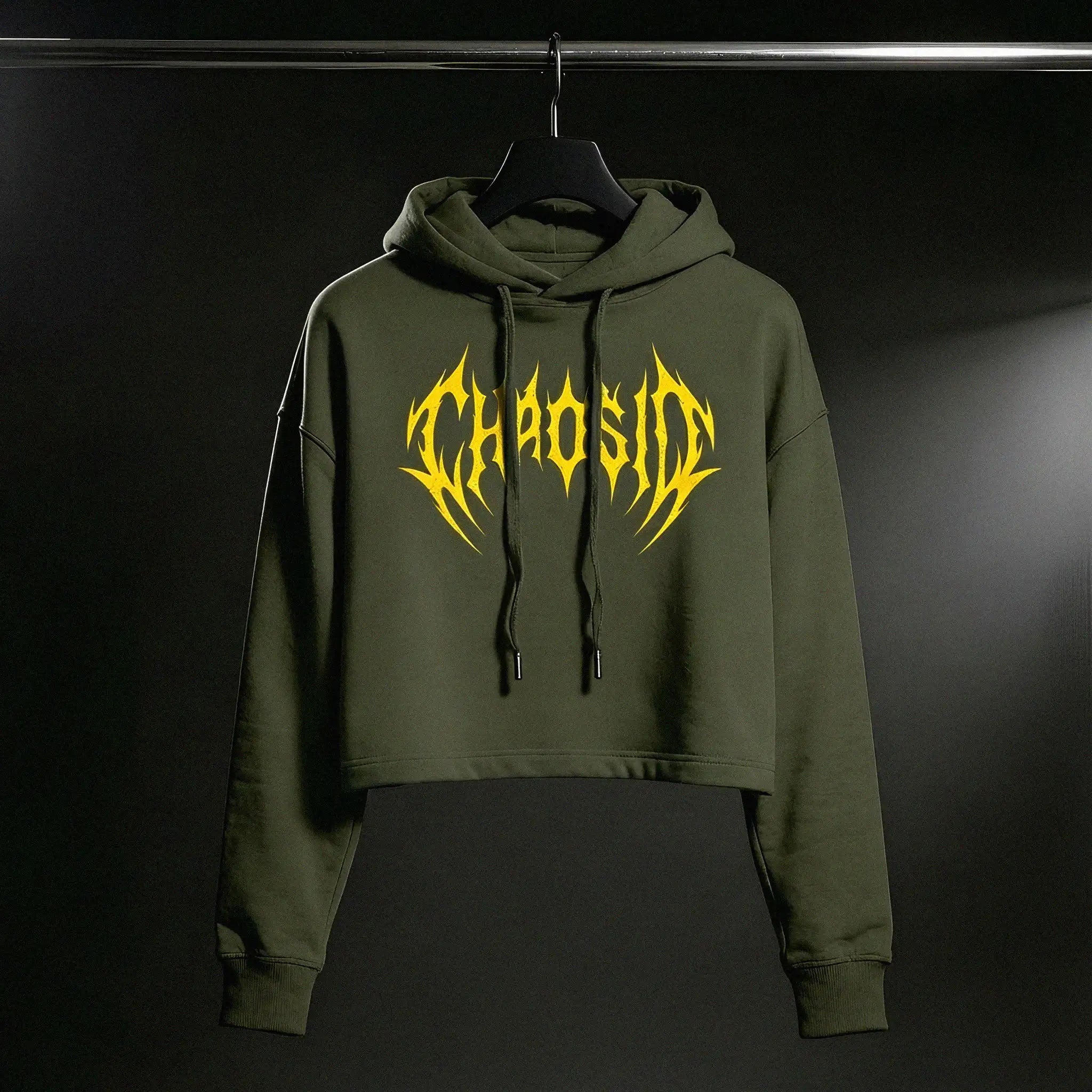 Sweat à capuche court pour femme ChaosID (taille S)