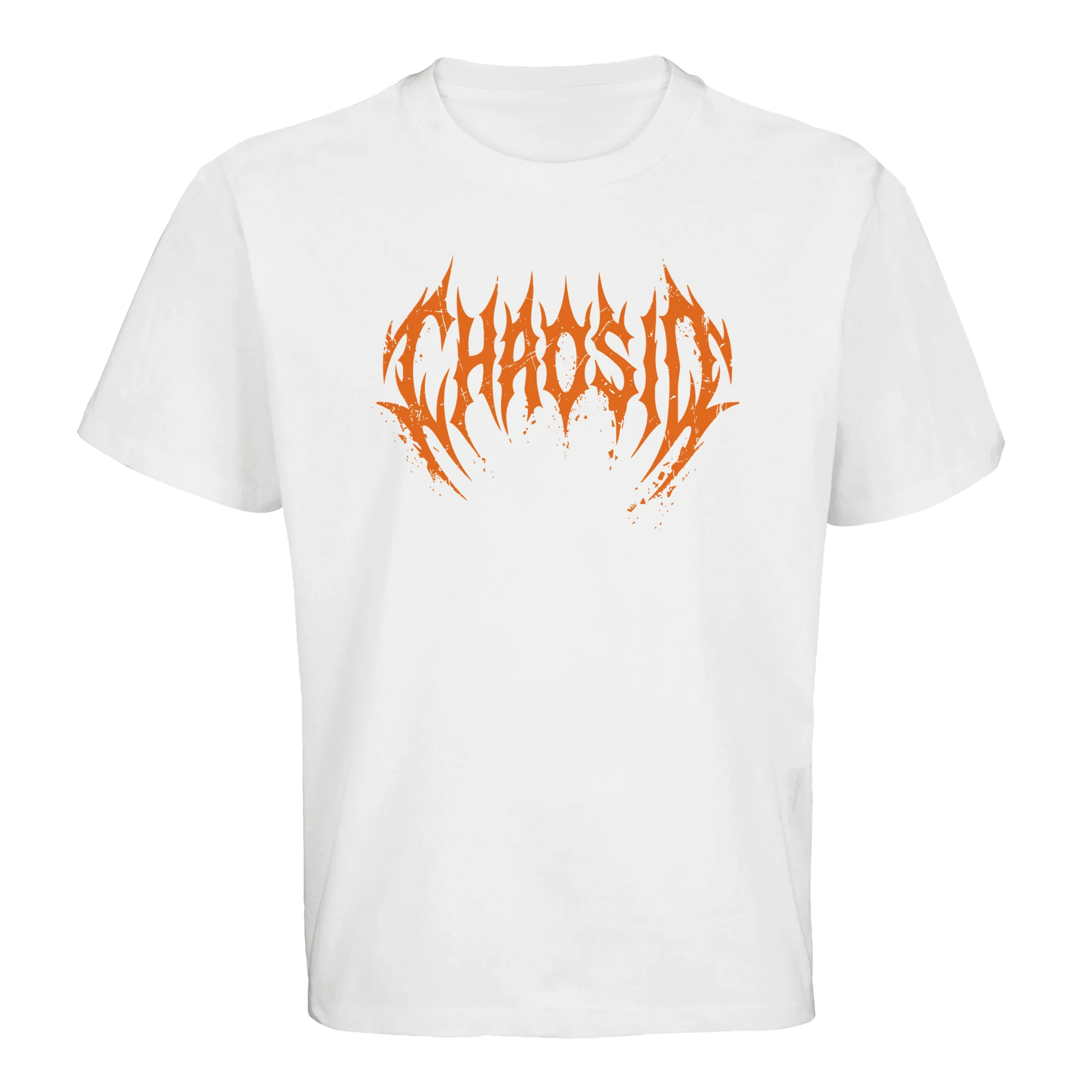 tee shirt ample logo orange chaosid