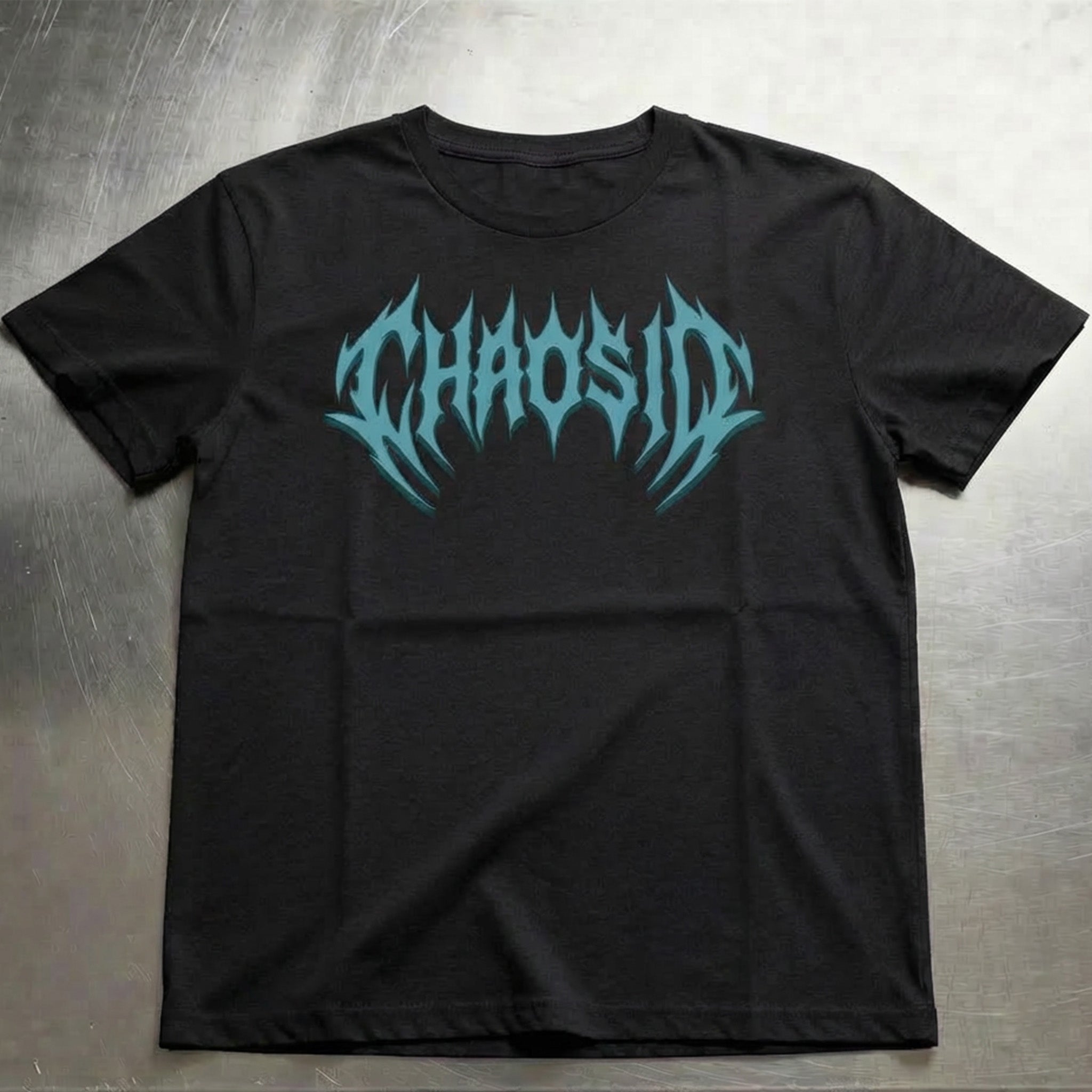 T-shirt unisexe ChaosID, bleu logo effet 3D