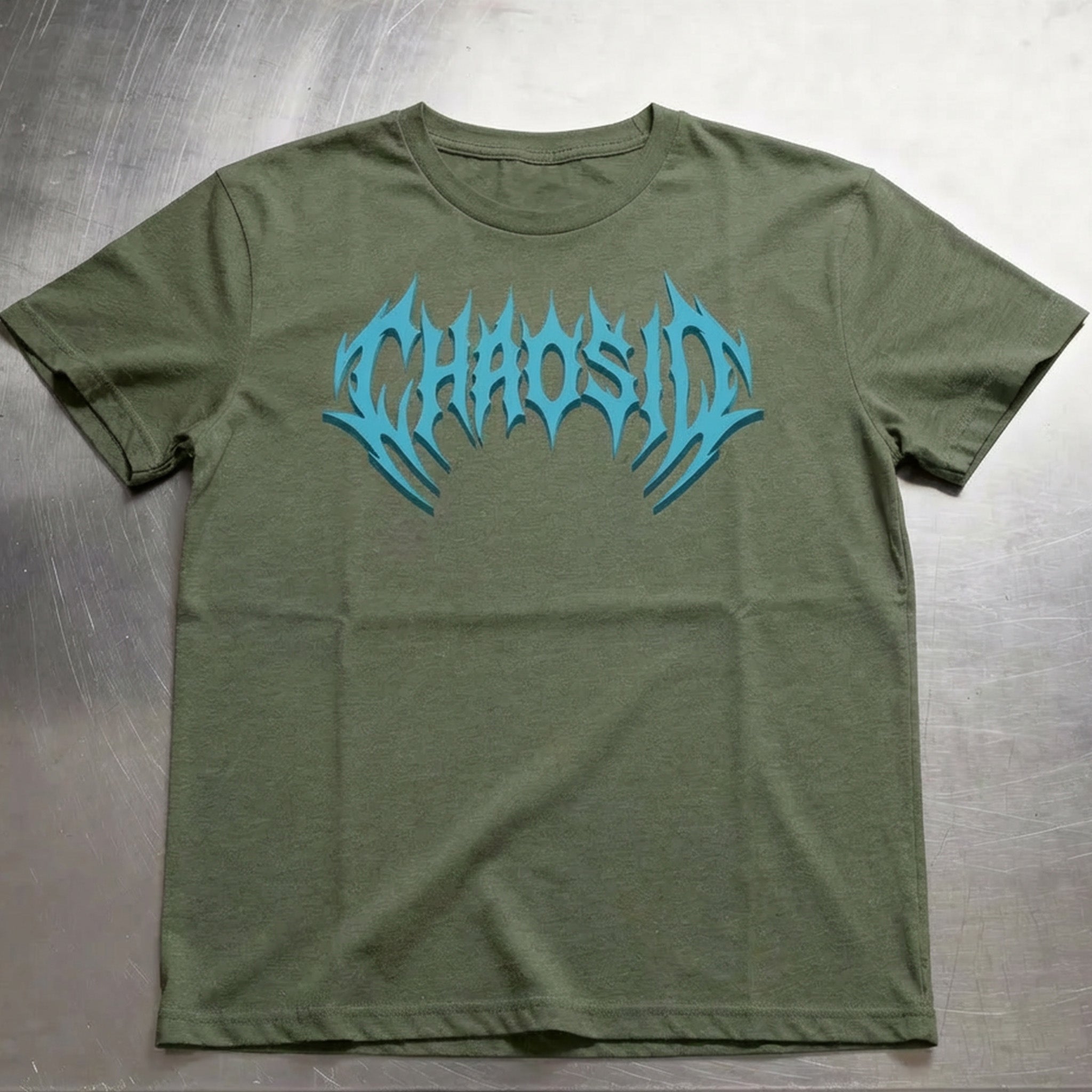 T-shirt unisexe ChaosID, bleu logo effet 3D