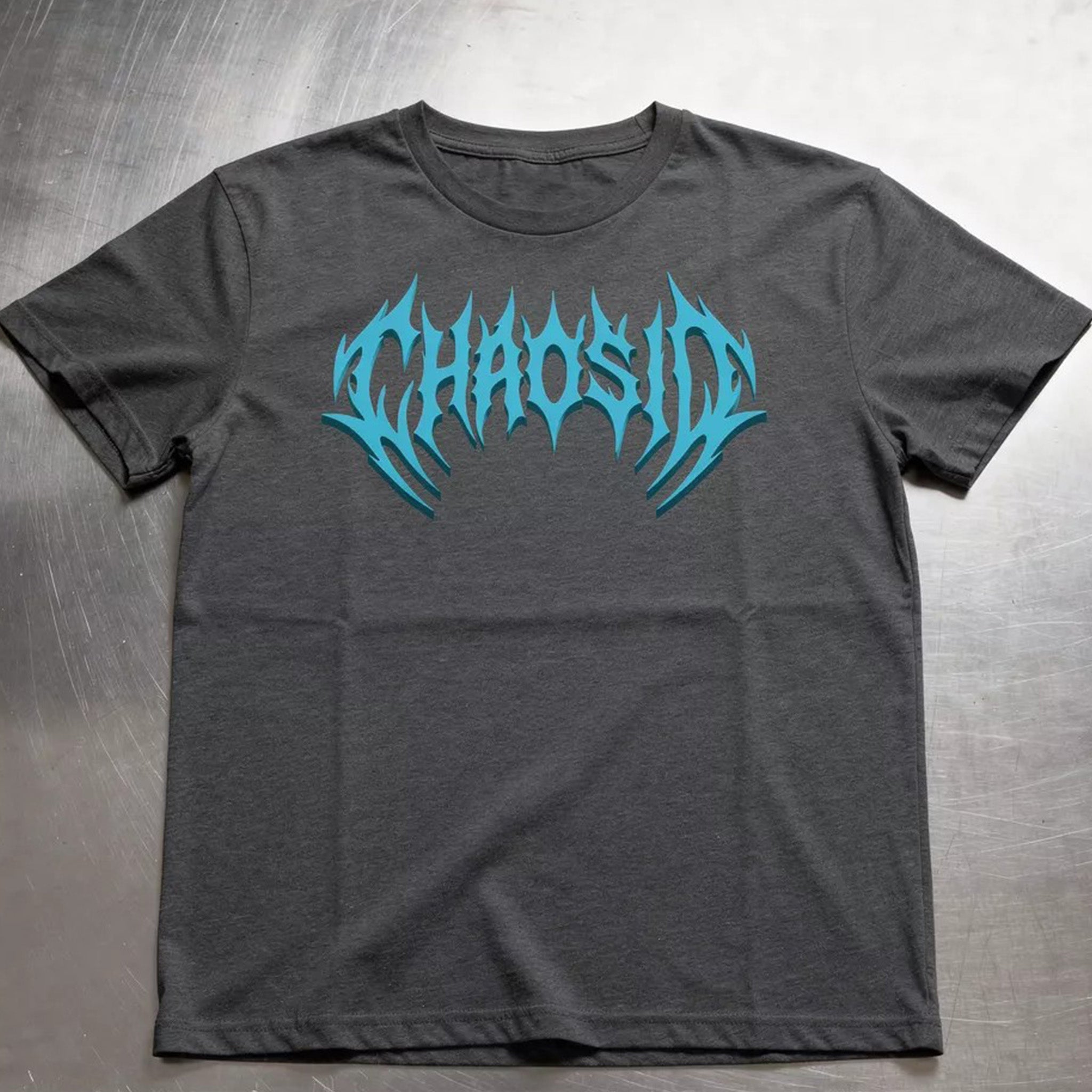 T-shirt unisexe ChaosID, bleu logo effet 3D
