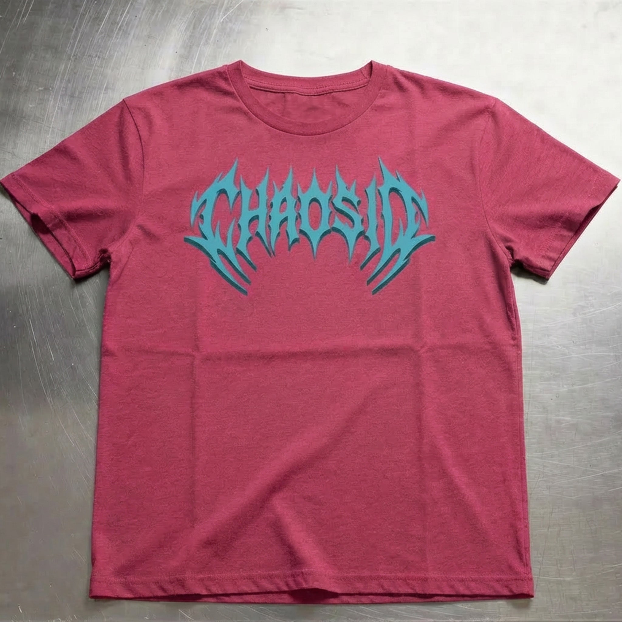 T-shirt unisexe ChaosID, bleu logo effet 3D