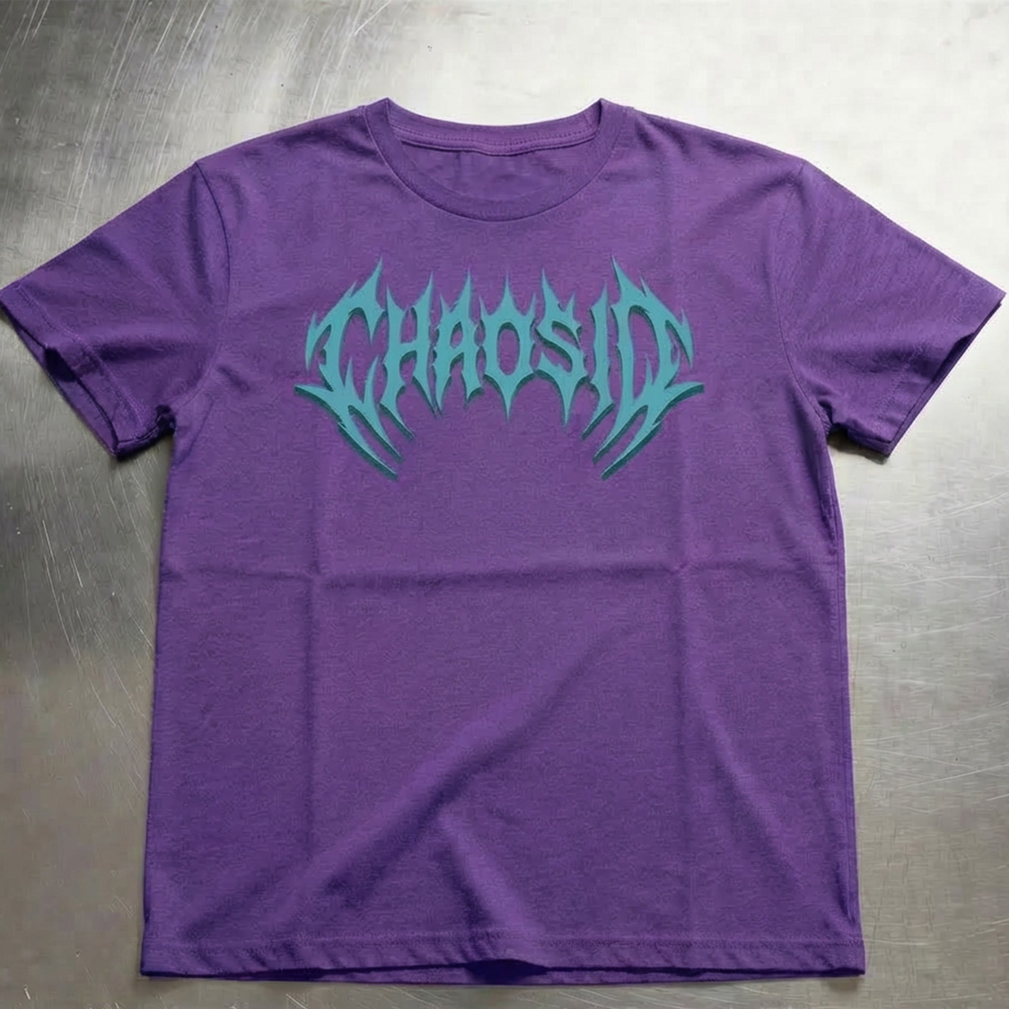 T-shirt unisexe ChaosID, bleu logo effet 3D