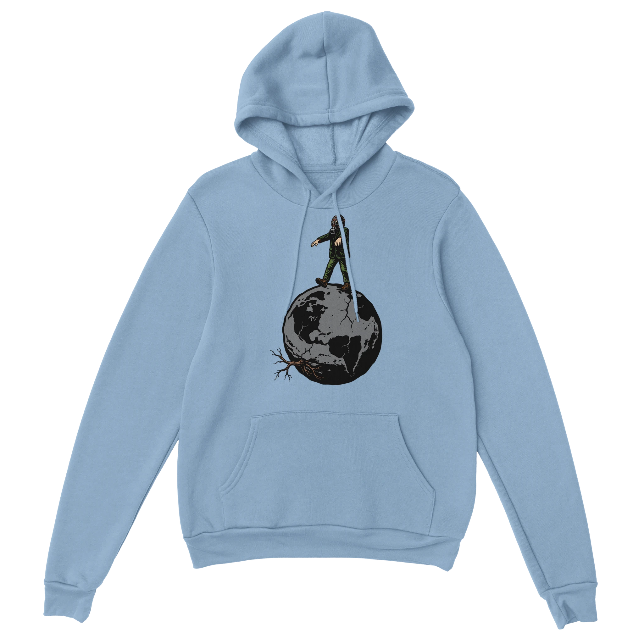 chaosid brand, hooded top, tupilak model in blue, streetwear, activism, apolitical clothing line