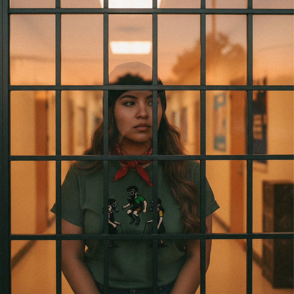 Vente tee-shirt activisme, écologie, couleur army green, création originale, chaosID