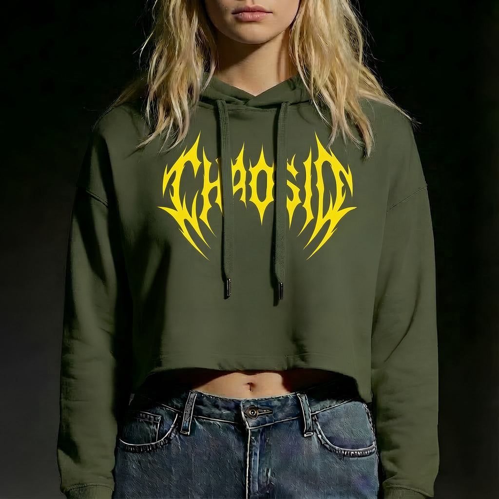 Sweat à capuche court pour femme ChaosID (taille S)